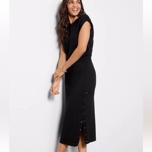 Evereve Classic Black Midi Dress